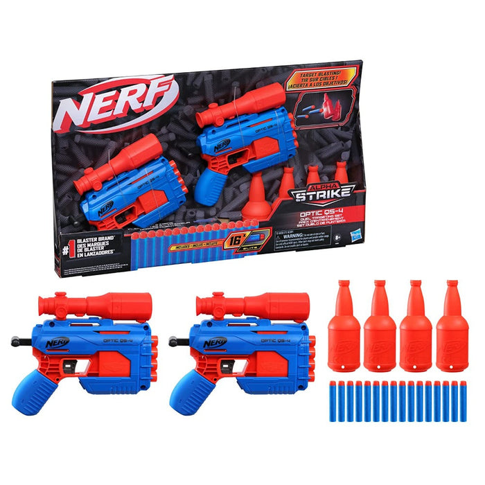 Nerf Alpha Strike Optic QS-4 Duel Targeting Set ,22-Pieces-Action & Toy Figures-Nerf-Toycra