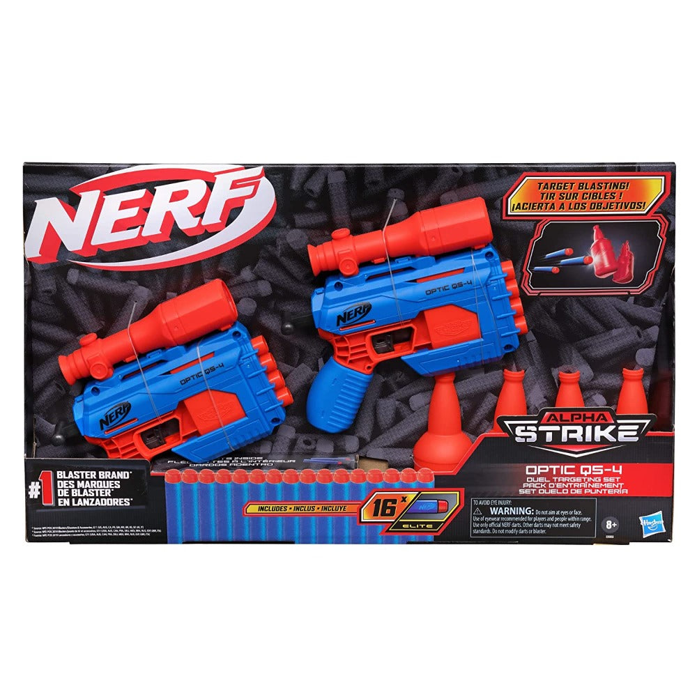 Nerf Alpha Strike Optic QS-4 Duel Targeting Set ,22-Pieces