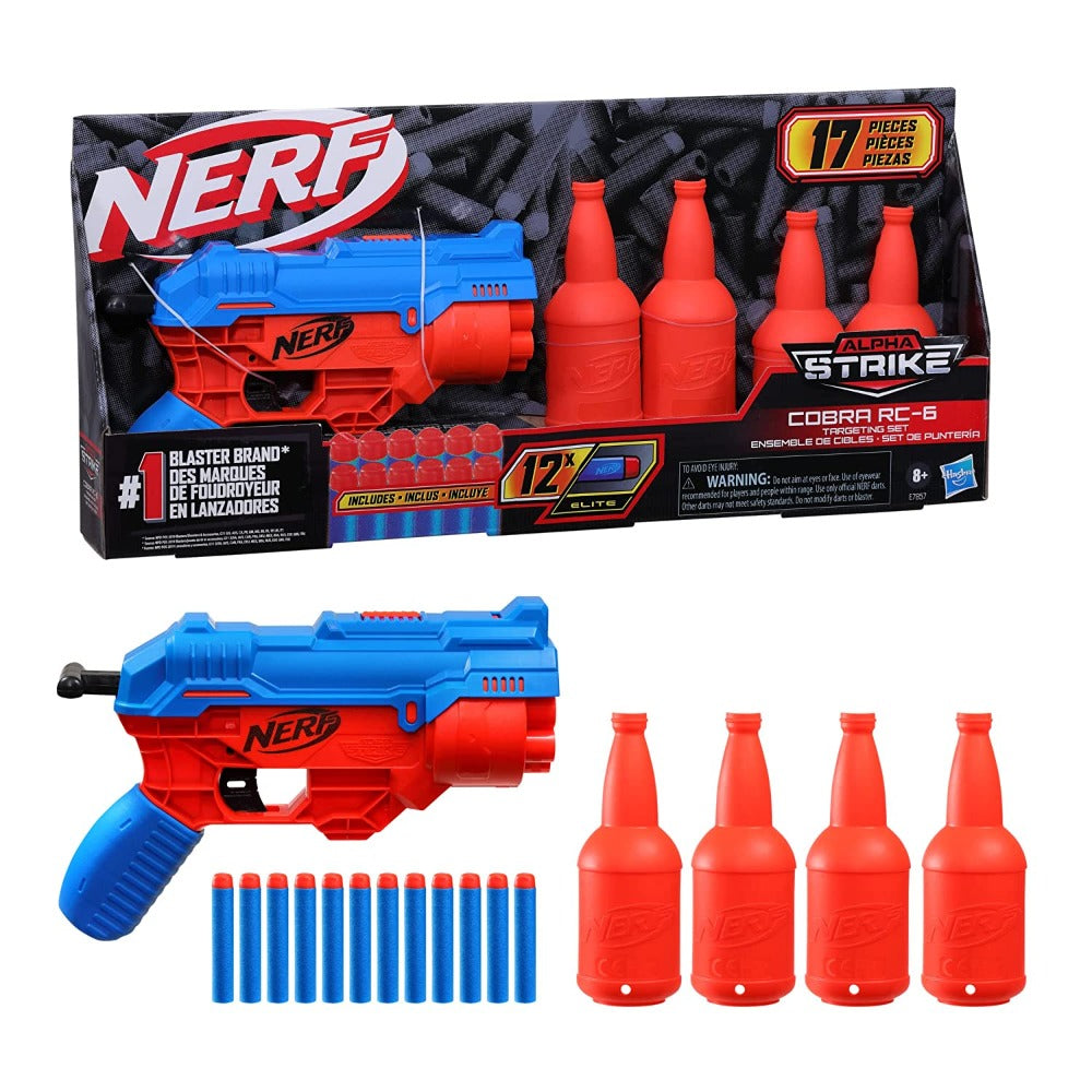 NERF トイガンセット 6丁とゴーグル付き 新品並 ナーフ NERF トイガン セット 球大量付属 ゴーグル付き 銃 鉄砲