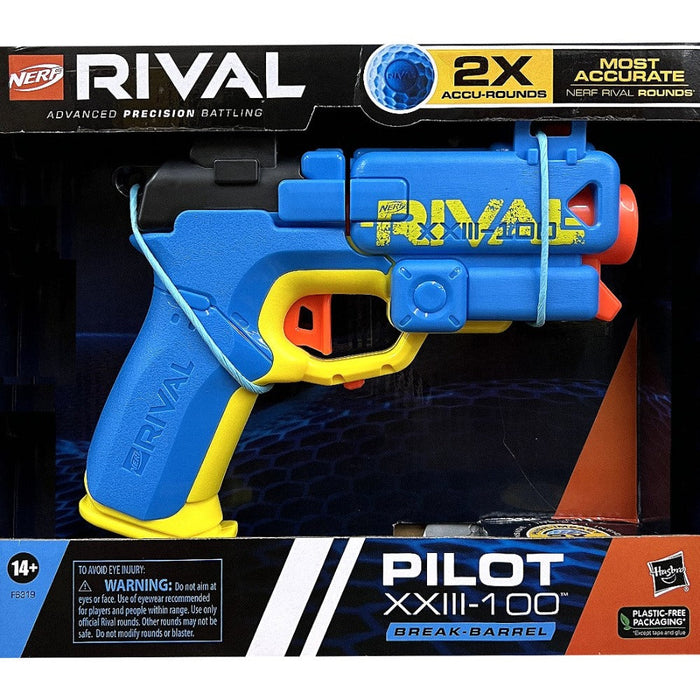 Nerf Rival Pilot XXIII-100 Toy Blaster with 2 Ball Dart Accu Rounds for  Ages 14 and Up 
