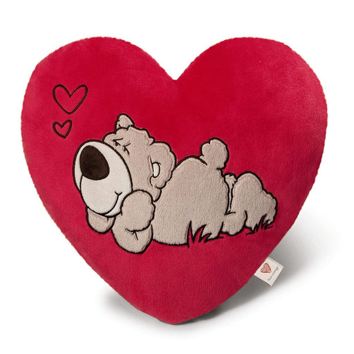 Nici Heart Cushion Love Bear, Red(40cm)-Soft Toy-Nici-Toycra