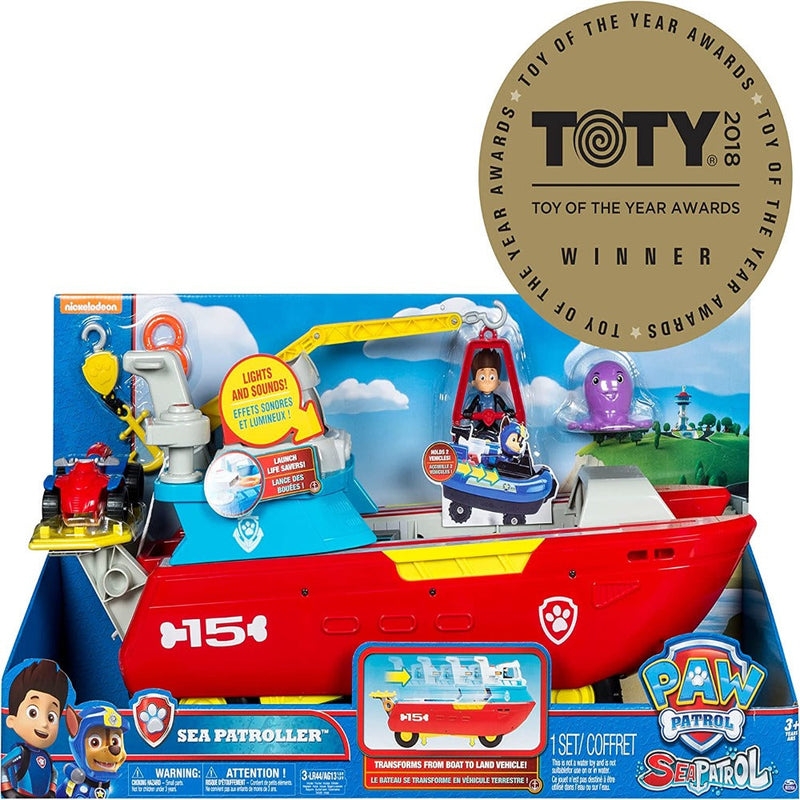 Paw Patrol Sea Patrol - Sea Patroller Transforming Vehicle with Lights & Sounds