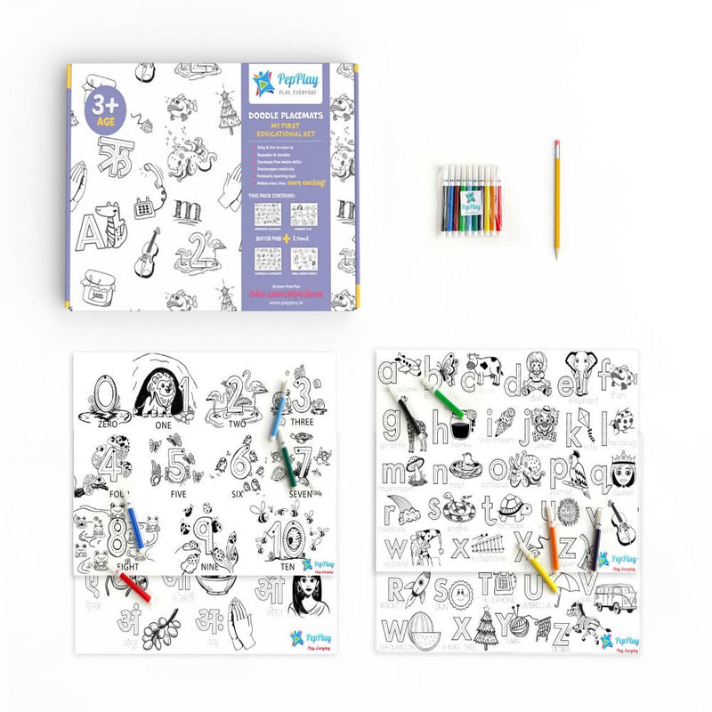 PepPlay Doodle Placemats My First Educational Set