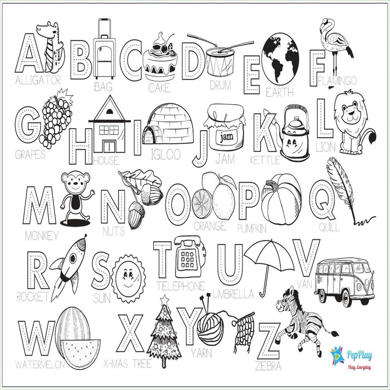 PepPlay Doodle Placemats My First Educational Set