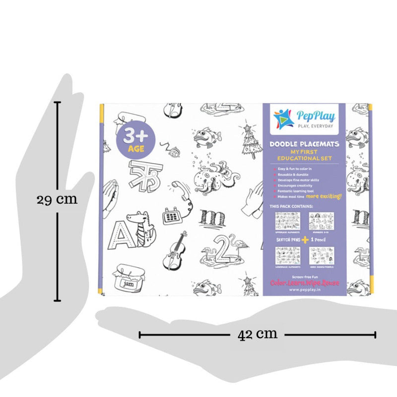 PepPlay Doodle Placemats My First Educational Set