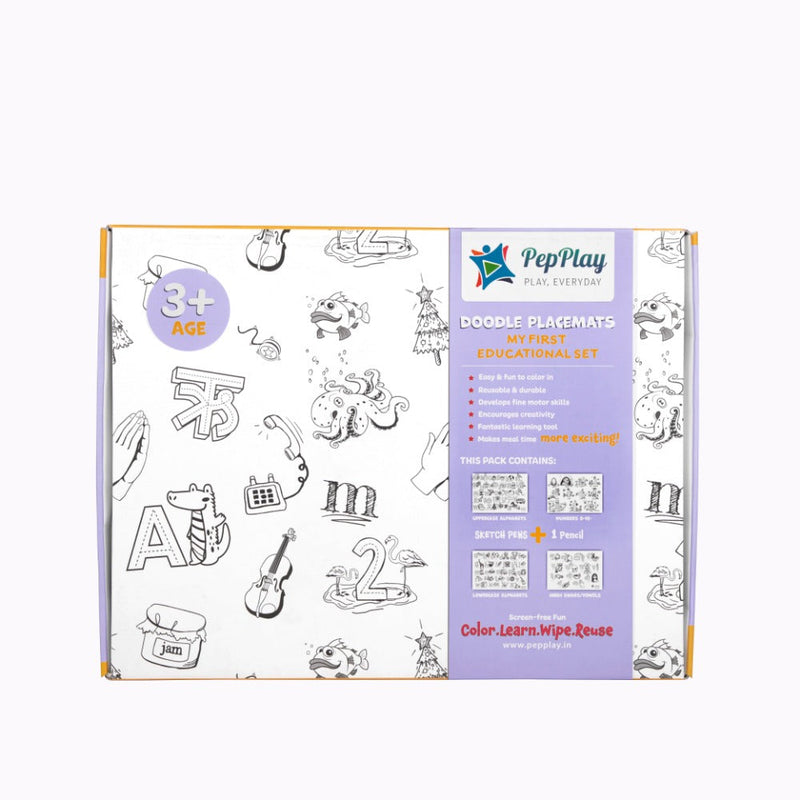 PepPlay Doodle Placemats My First Educational Set