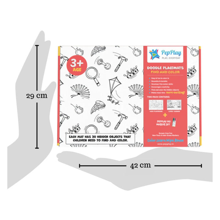 PepPlay Doodle Placemats Set-Learning & Education-PepPlay-Toycra