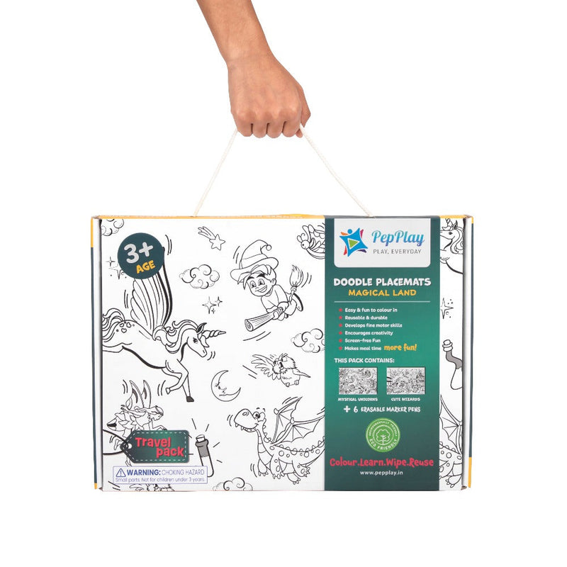 PepPlay Doodle Placemats Travel Set