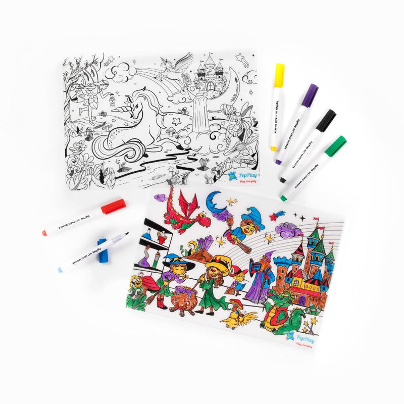 PepPlay Doodle Placemats Travel Set