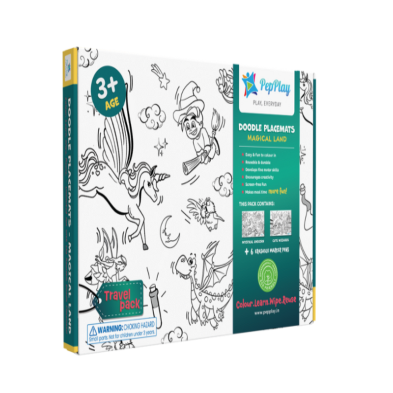 PepPlay Doodle Placemats Travel Set