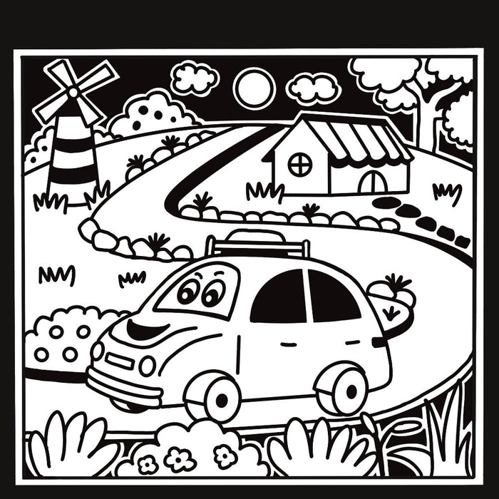 PepPlay Velvet Coloring Card Travel Set-Arts & Crafts-PepPlay-Toycra