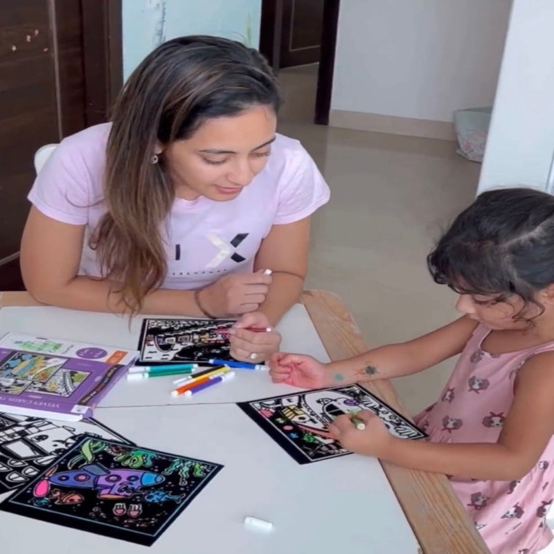 PepPlay Velvet Coloring Card Travel Set