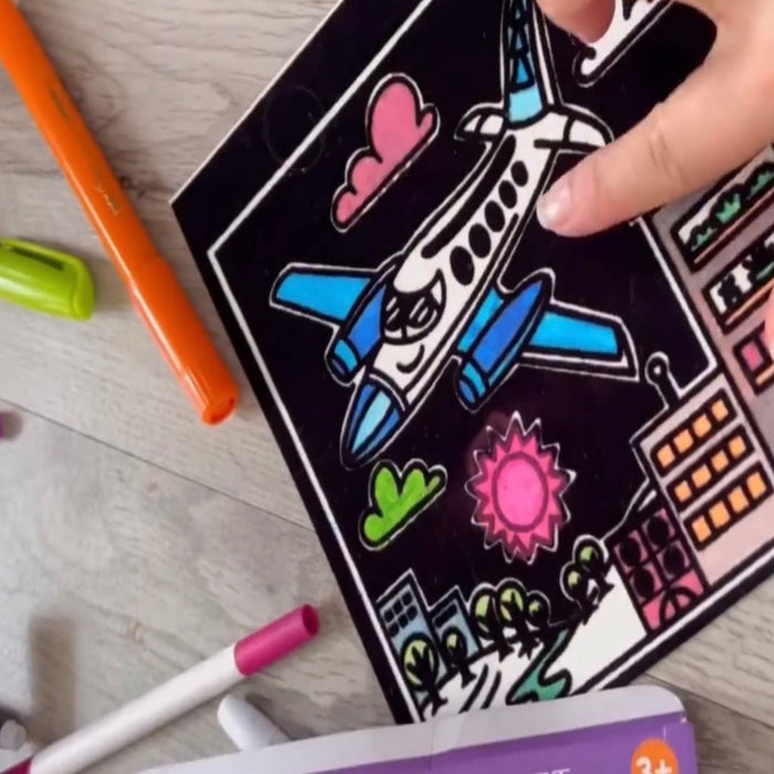 PepPlay Velvet Coloring Card Travel Set-Arts & Crafts-PepPlay-Toycra