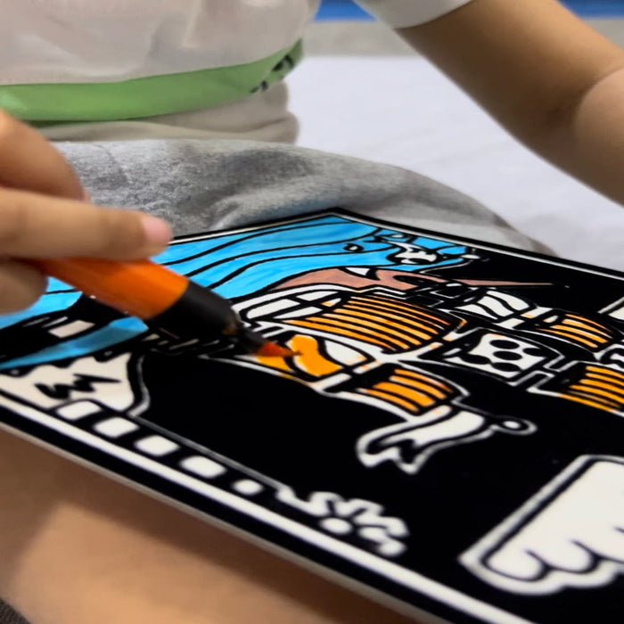 PepPlay Velvet Coloring Card Travel Set-Arts & Crafts-PepPlay-Toycra