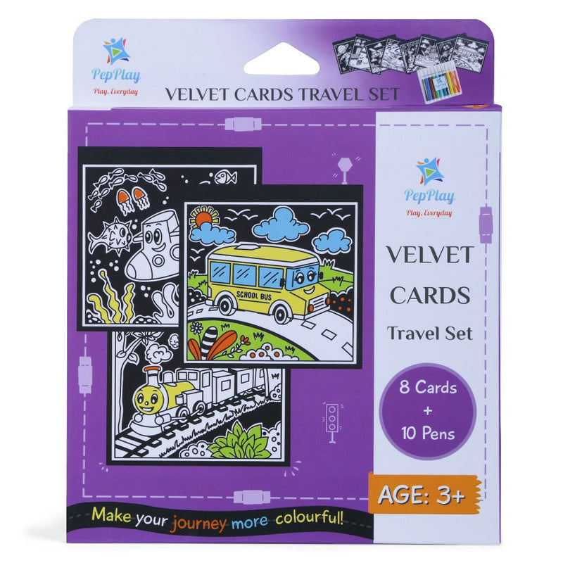 PepPlay Velvet Coloring Card Travel Set