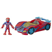 Playskool Heroes Marvel Super Hero Adventures Spider-Man Web Racer, 5-Inch Figure and Vehicle Set