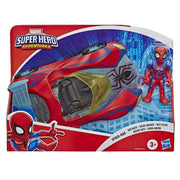 Playskool Heroes Marvel Super Hero Adventures Spider-Man Web Racer, 5-Inch Figure and Vehicle Set