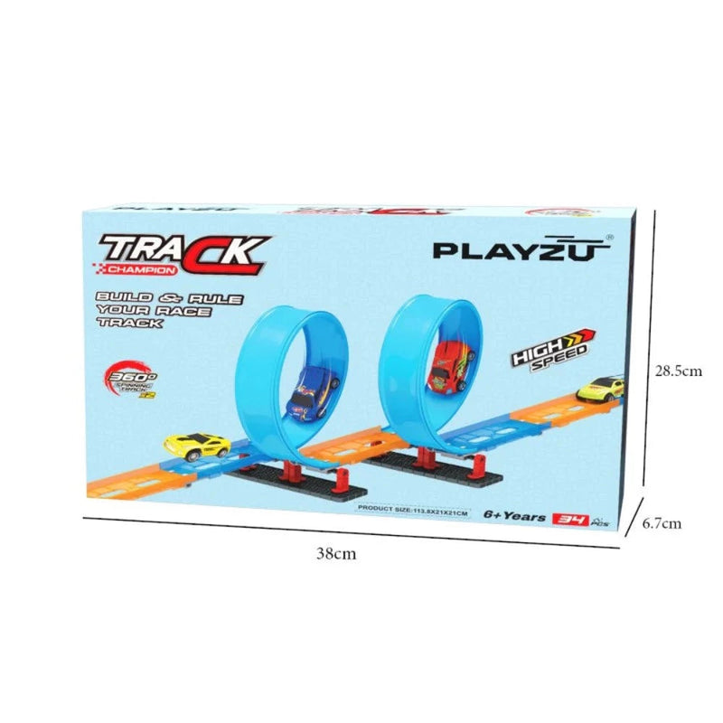 Playzu Pull Back Track Set - 2 (34 Pcs)