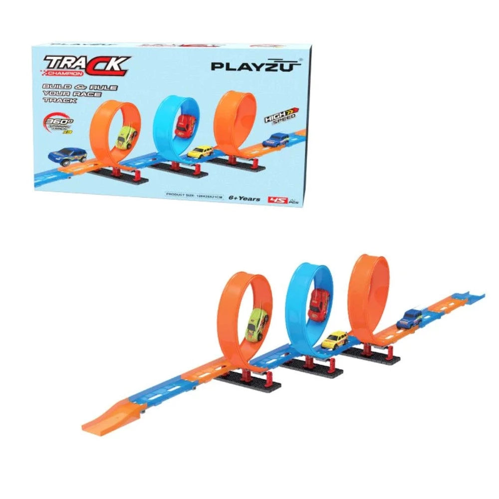 Playzu Pull Back Track Set - 3 (45 Pcs)