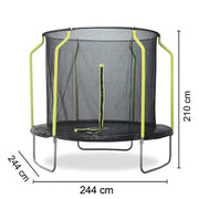 Plum 8ft Wave Springsafe Trampoline And Enclosure
