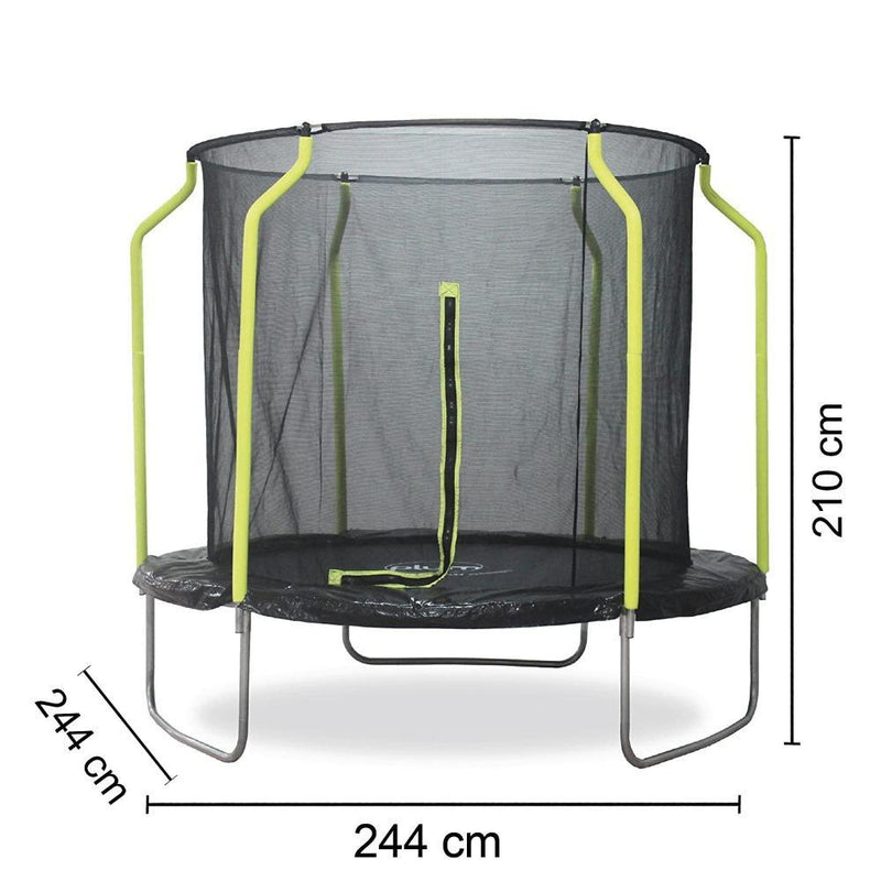 Plum 8ft Wave Springsafe Trampoline And Enclosure