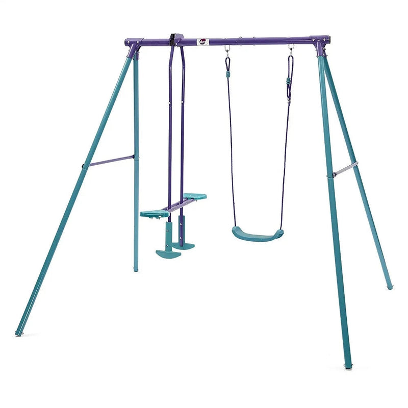 Plum Helios Metal Single Swing And Glider Set