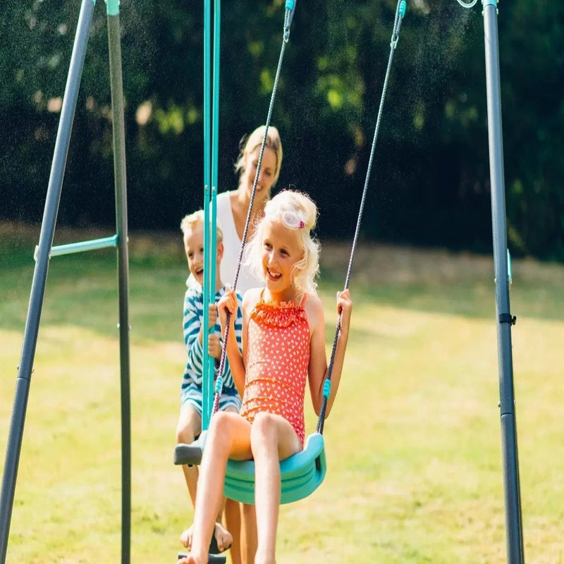Plum Metal Single Swing and Glider with Mist Feature