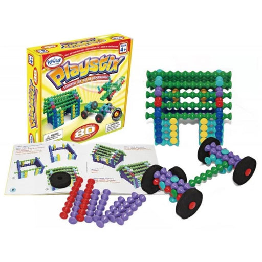 Popular Playthings Playstix Starter Set - 80 pcs-Construction-Popular Playthings-Toycra