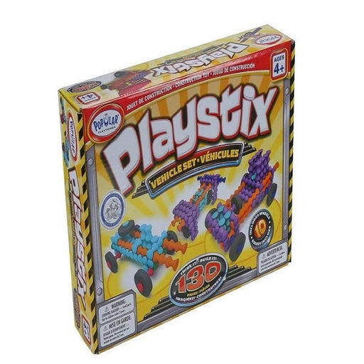 Popular Playthings Playstix Vehicles Set - 130 pcs-Construction-Popular Playthings-Toycra