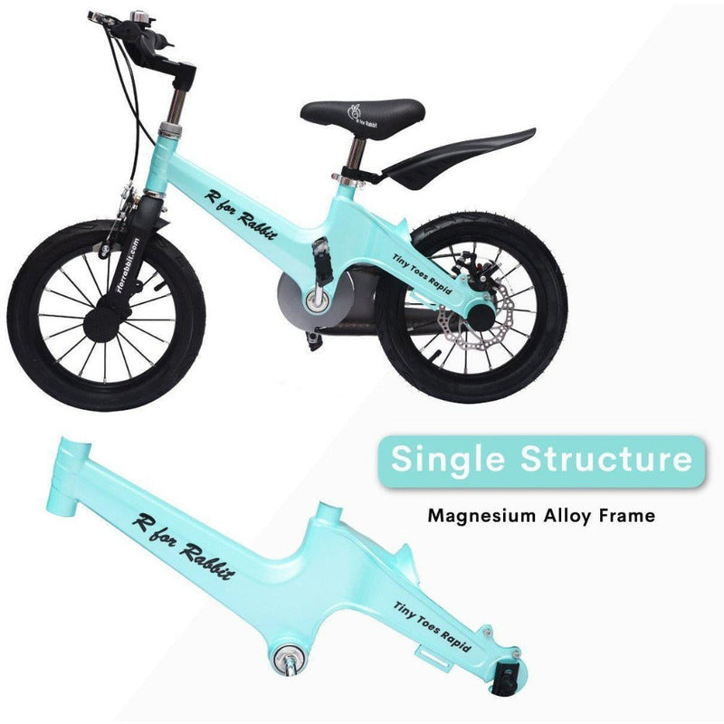 R for Rabbit Tiny Toes Rapid 16 Inch Bicycle - Lake Blue