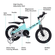 R for Rabbit Tiny Toes Rapid 16 Inch Bicycle - Lake Blue