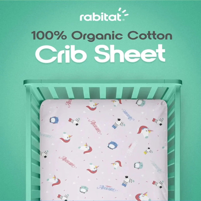 Rabitat Organic Cotton Fitted Crib Sheet-Cribs & Cots-Rabitat-Toycra