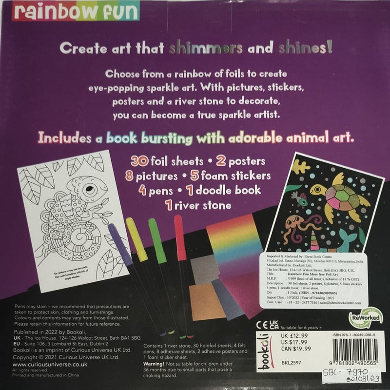 Rainbow Fun Mess-Free Foil Art