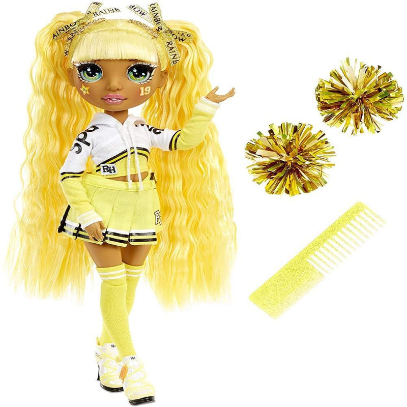 Rainbow High Cheer Sunny Madison – Yellow Cheerleader Fashion Doll with Pom Poms and Doll Accessories