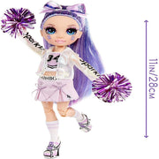Rainbow High Cheer Violet Willow – Purple Cheerleader Fashion Doll with Pom Poms and Doll Accessories