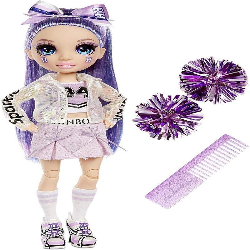 Rainbow High Cheer Violet Willow – Purple Cheerleader Fashion Doll with Pom Poms and Doll Accessories