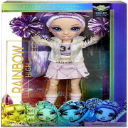 Rainbow High Cheer Violet Willow – Purple Cheerleader Fashion Doll with Pom Poms and Doll Accessories