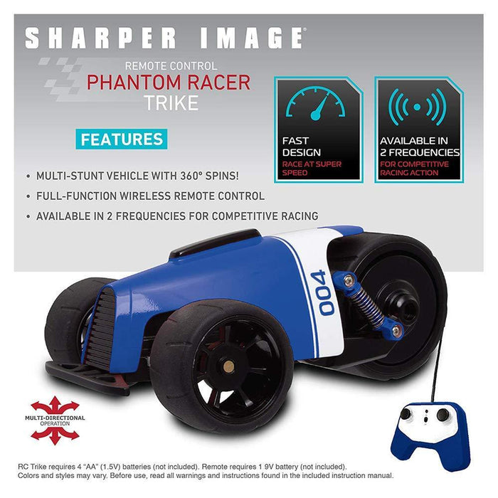 Sharper Image Toy RC Phantom Racer Trike (Blue)-Vehicles-Sharper Image-Toycra
