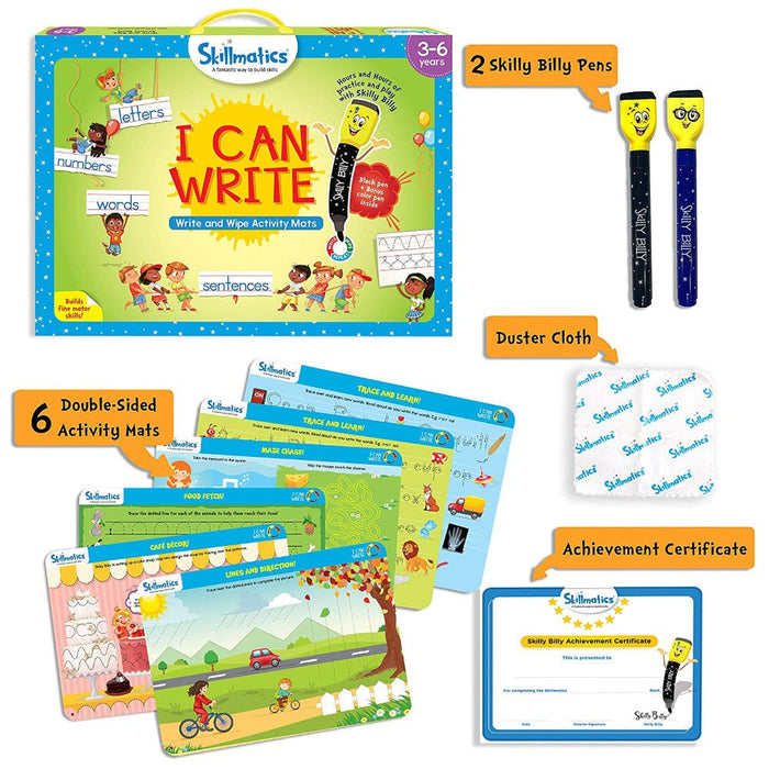 Skillmatics Write And Wipe Activity Mats-Learning & Education-Skillmatics-Toycra