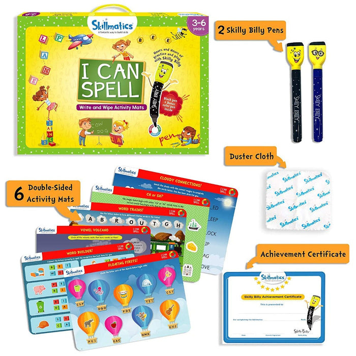 Skillmatics Write And Wipe Activity Mats-Learning & Education-Skillmatics-Toycra