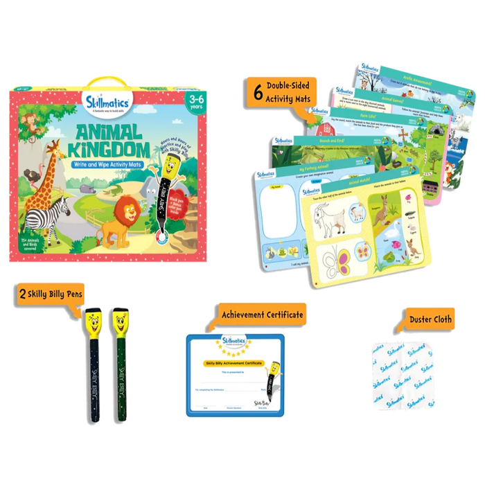 Skillmatics Write And Wipe Activity Mats-Learning & Education-Skillmatics-Toycra