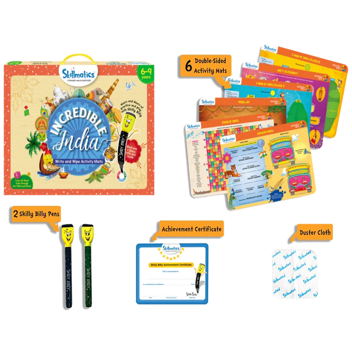 Skillmatics Write And Wipe Activity Mats-Learning & Education-Skillmatics-Toycra