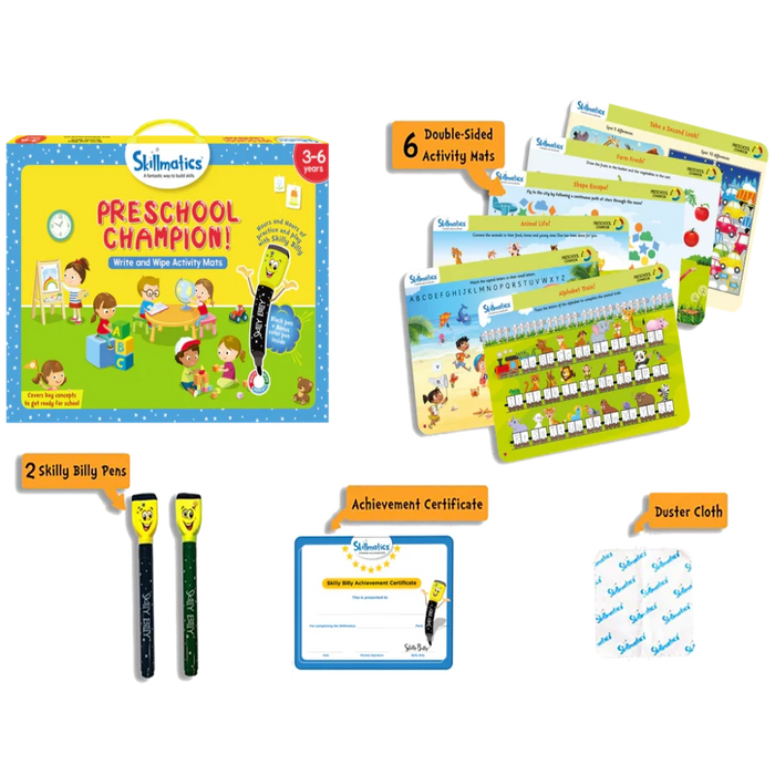Skillmatics Write And Wipe Activity Mats-Learning & Education-Skillmatics-Toycra