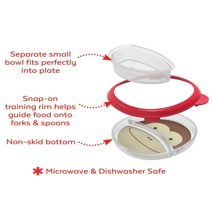 Skip Hop Zoo Smart Serve Non-Slip Training Set-Mealtime Essentials-Skip Hop-Toycra