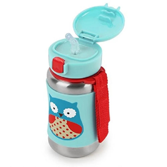 Skip Hop Zoo Stainless Steel Straw Bottle-LunchBox & Water Bottles-Skip Hop-Toycra