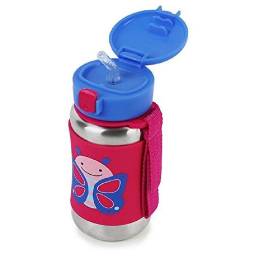 Skip Hop Zoo Stainless Steel Straw Bottle-LunchBox & Water Bottles-Skip Hop-Toycra