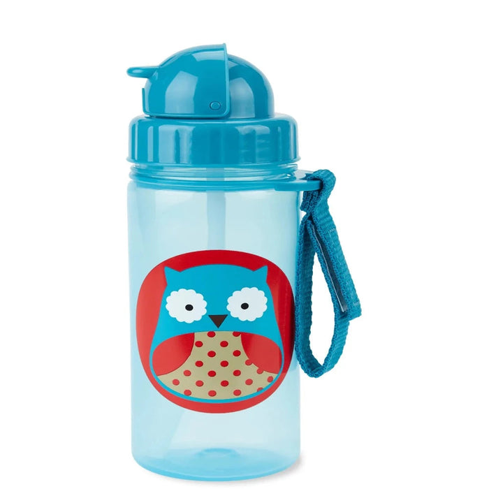 Skip Hop Zoo Straw Bottle with an Easy Grab Strap -13 Oz-LunchBox & Water Bottles-Skip Hop-Toycra