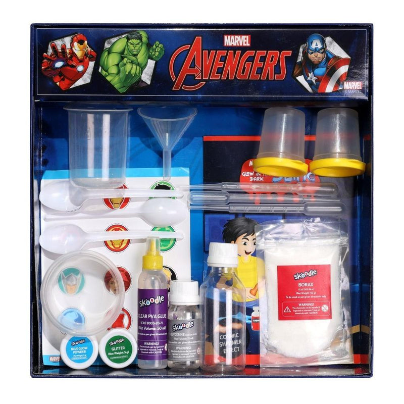 Skoodle Marvel Avengers My Glow In The Dark Cosmic Shimmer Slime Lab