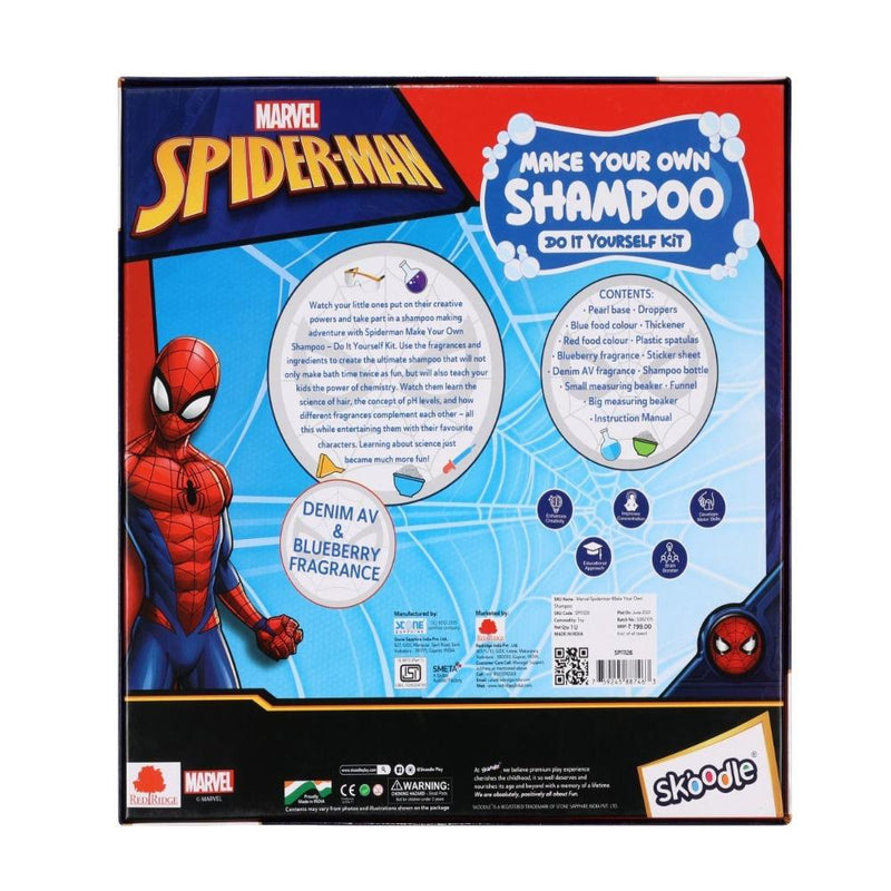 Skoodle Marvel Spiderman Make Your Own Shampoo - Do It Yourself Kit