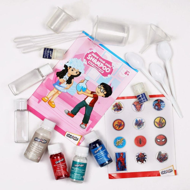 Skoodle Marvel Spiderman Make Your Own Shampoo - Do It Yourself Kit